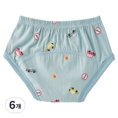아가짱 유아용 시그니처 모달 배변 훈련 팬티, 자동차, 6개
