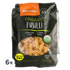 만토바 유기농 푸실리, 6개, 454g
