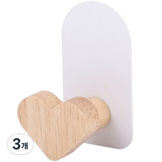 제이 우드 강력 벽걸이, 하트, 3개