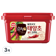 Sunchanggong Haepyo 淳昌宮 太陽椒黃金辣椒醬, 1kg, 3個