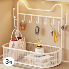 로이 다용도 수납 거치대, 화이트, 3개