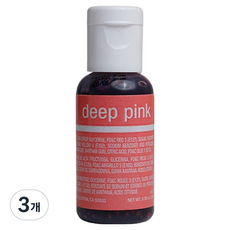 셰프마스터 리쿠아젤 수용성 식용색소 딥핑크, 20g, 3개
