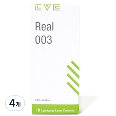 EVE Real 003 남성용 콘돔, 10개입, 4개