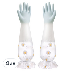 비투윈 반디돌 키친 청소장갑 양손세트, 프릴 블루, FREE(one size), 4세트