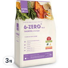 네츄럴랩 전연령 6 ZERO PLUS CAT 2 건식사료, 가수분해 연어, 2kg, 3개