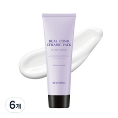 세븐피엠 리얼콤 세라믹 논워시 극손상 헤어팩, 6개, 150ml