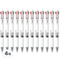 라인플러스 M3 3색볼펜 0.5mm 12p, 화이트, 4개