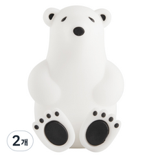 인뮤즈 북극곰 실리콘 칫솔걸이, 화이트, 2개