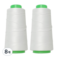 COTS 拷克/鎖邊/包縫用尼龍彈力線 2200m, 白色, 8個