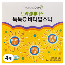 Threemealdays Tok Tok C 維他命啵啵棒 20入, 40g, 4個