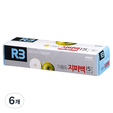 코멕스 R3 지퍼백 다용도, 소(S), 15개입, 6개