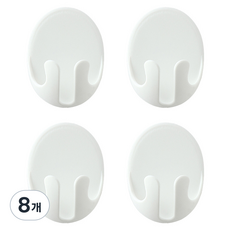 Bacogel 纜線黏貼式固定夾, 白色, 8個