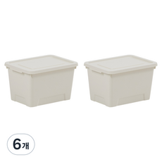 룸앤홈 마일드 수납박스, 아이보리, 6개