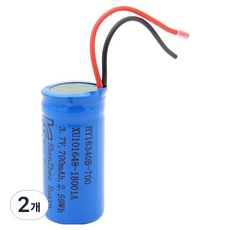 컴스 마트 16340 리튬이온 700mAh 2선 케이블 일체형 배터리 UB712, 1개입, 2개