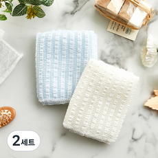 Modern House 細緻的Ambro沐浴巾, 2套, 象牙色, 藍色, 2件