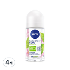 니베아 내추럴리굿 데오드란트 그린티 롤온, 4개, 50ml