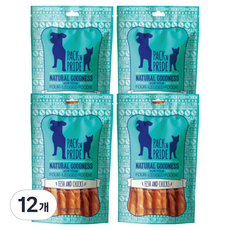 팩앤프라이드 강아지 대구치킨 트위스트, 닭가슴살, 85g, 12개