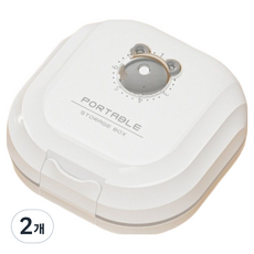 Rich米棒 簡約星期藥盒 7格 白色 8 x 8 x 4 cm, 2個