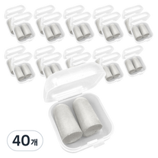 디케이원 예쁜 소음방지 귀마개 그레이A 1.4 x 2.8 cm, 40개, 2개입