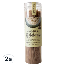 銀川 有機30%蕎麥細麵, 350g, 2罐