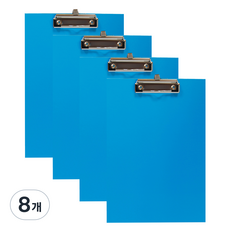 玄風 Eco 附筆插鐵線裝飾 A4板夾, 天藍色, 8個