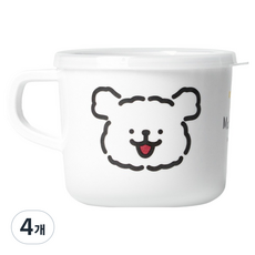 데이니즈 몰티즈 멜라민 납작컵 200ml, 4개