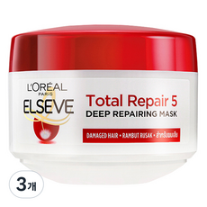 로레알파리 토탈 리페어 5 리페어링 헤어마스크, 3개, 200ml