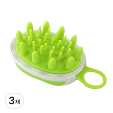 헤어베스트 미니미 샴푸브러쉬, 그린, 3개