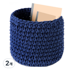 마켓비 GRUKA 바구니 25, 네이비, 2개