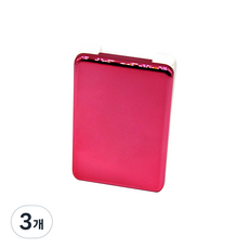 알럽뷰 2쌍 유광 미러 콘택트 렌즈 케이스, 로즈레드, 3개