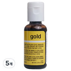 셰프마스터 리쿠아젤 식용색소 골드, 20g, 5개