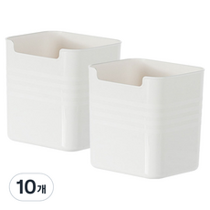 리빙망고 다용도 수납 정리함, 화이트, 10개