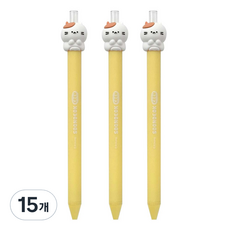 iiGEN 순덕이크루 만년 연필 HB, 옐로우, 15개