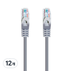 AVIVE 고급형 UTP CAT6 랜선 케이블, GREY, 12개, 5m