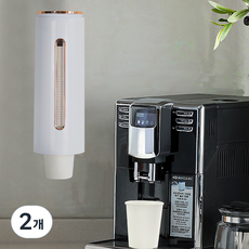 comet 免打孔黏貼式一次性紙杯分配器, 2個, 白色