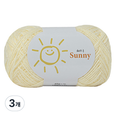 Yarna Sunny 編織線 45g, 112 檸檬黃, 3個