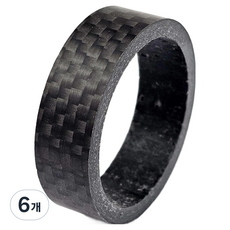 碳纖維間隔環 自行車抬頭顯示器 28.6 x 10mm, 6個, 霧面黑