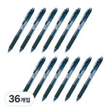 Pentel 飛龍文具 中性筆Energel X BLN105AX 0.5mm, 黑色, 36件