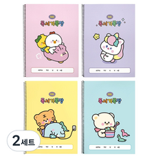 pinkfoot 小動物朋友們閱讀紀錄本 4種組, 紫色、粉紅色、黃色、藍色, 2套