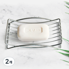 LUAVE 高級碳鋼肥皂架 ONE SIZE, 銀色, 2個