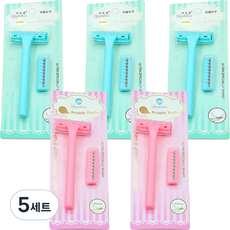 블루마켓 휴대용 일회용 면도기 랜덤발송 5p 세트, 5개, 5세트