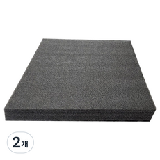 DY 韓國製造 加厚發泡紙 EVA泡棉 壓縮海綿 PE泡棉 50 x 40 x 5 cm, 黑色, 2個
