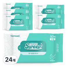탐사 물걸레 청소포 대형 30매 리필, 24개