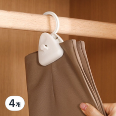 Awesome Goods 旅行出差用可折疊夾式衣架, 白色, 4個