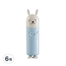 더자카 러브유 레빗 칫솔케이스, 블루, 6개