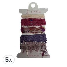 KAWAGUCHI 迷你編織器用線 5入 色彩繽紛 柔軟纖維, TK15-432