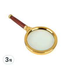 하리코 손잡이 돋보기 80mm, 3개, 골드