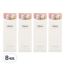 헬로우모리스 필리그랑 문구세트, 랜덤발송(볼펜), 투명(삼각자), 8세트