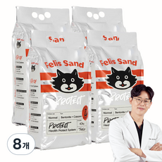 닥터펠리스 펠리스샌드 프로텍트 고양이 모래, 4.3kg, 8개, 무향
