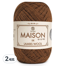 YEONIL Rams Wool Maison毛線, 15金棕色, 2套